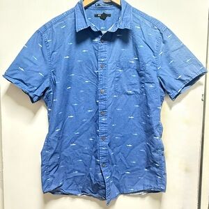 21men Blue Casual Button Down Shirt
